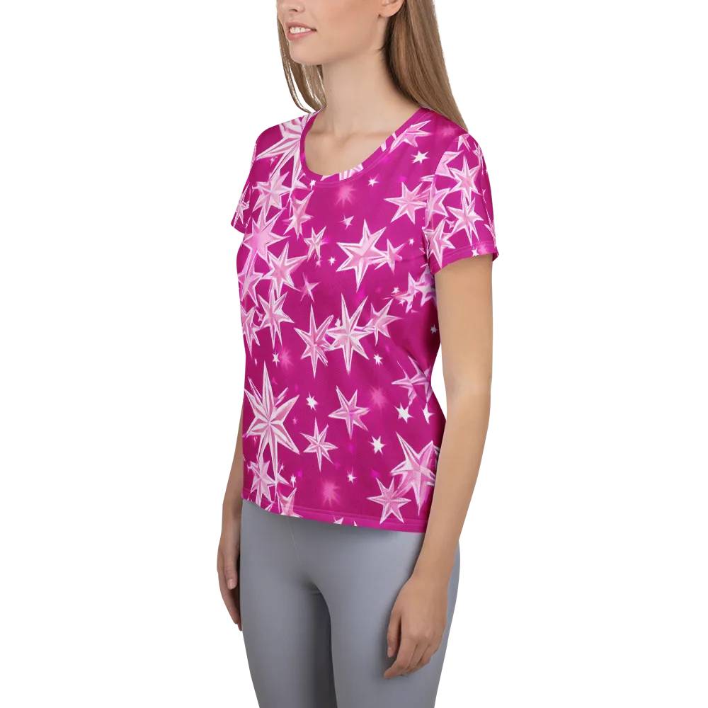 Starlight Fizz on Women's Athletic T-Shirt — Left