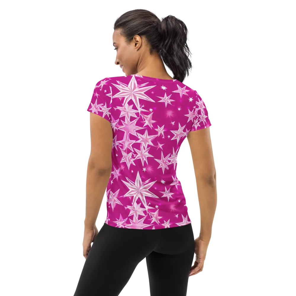 Starlight Fizz on Women's Athletic T-Shirt — Back