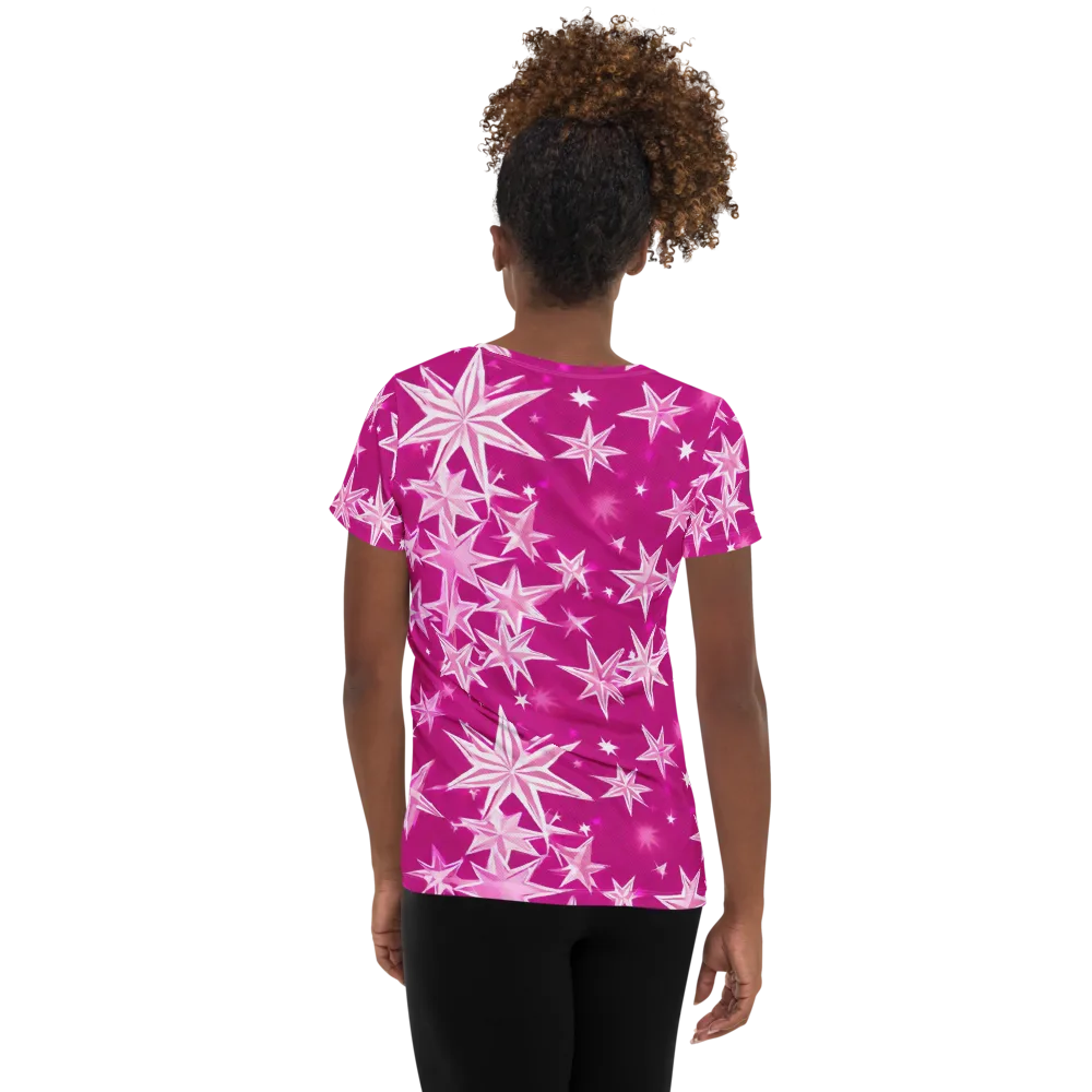Starlight Fizz on Women's Athletic T-Shirt — Back