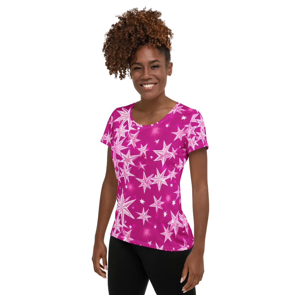 Starlight Fizz on Women's Athletic T-Shirt — Left