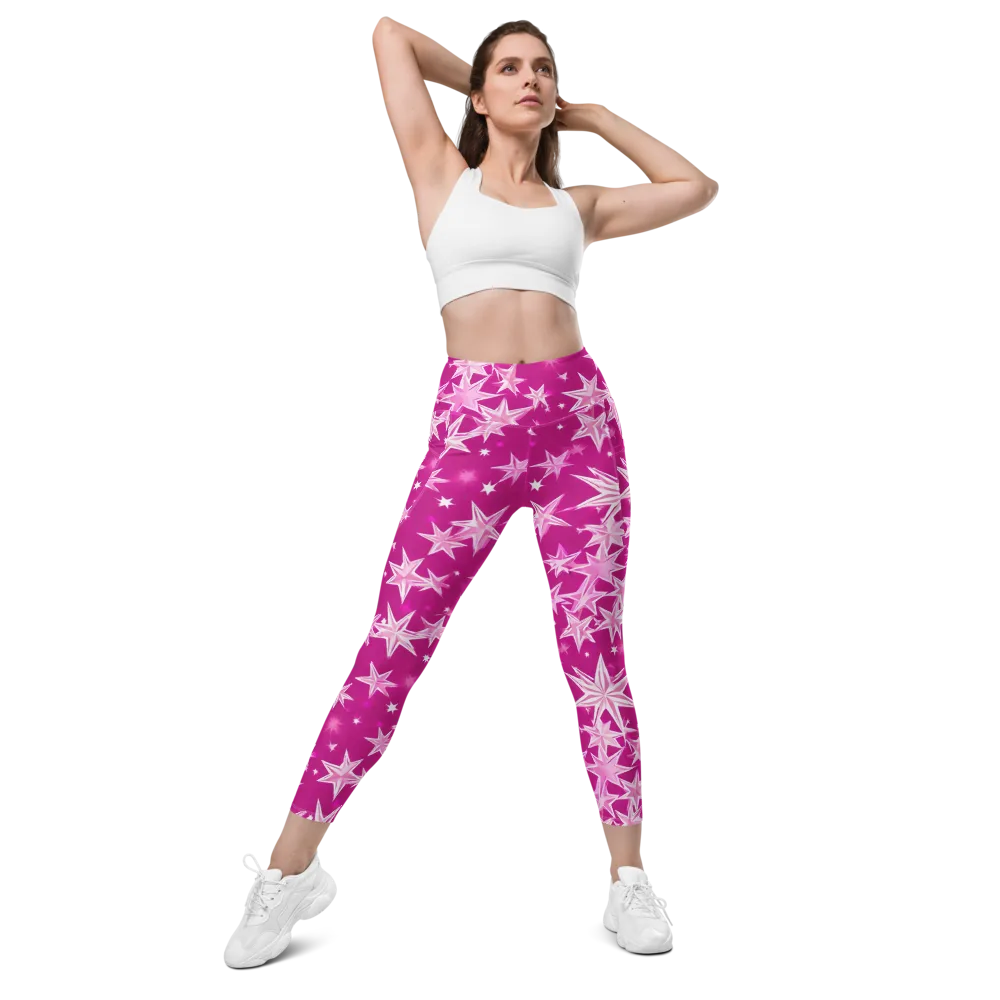 Starlight Fizz on Leggings with Pockets — Front