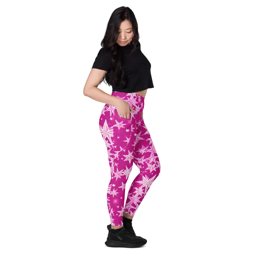Starlight Fizz on Leggings with Pockets — Right