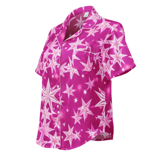 Starlight Fizz on a Women's Short Sleeve Pajama Top