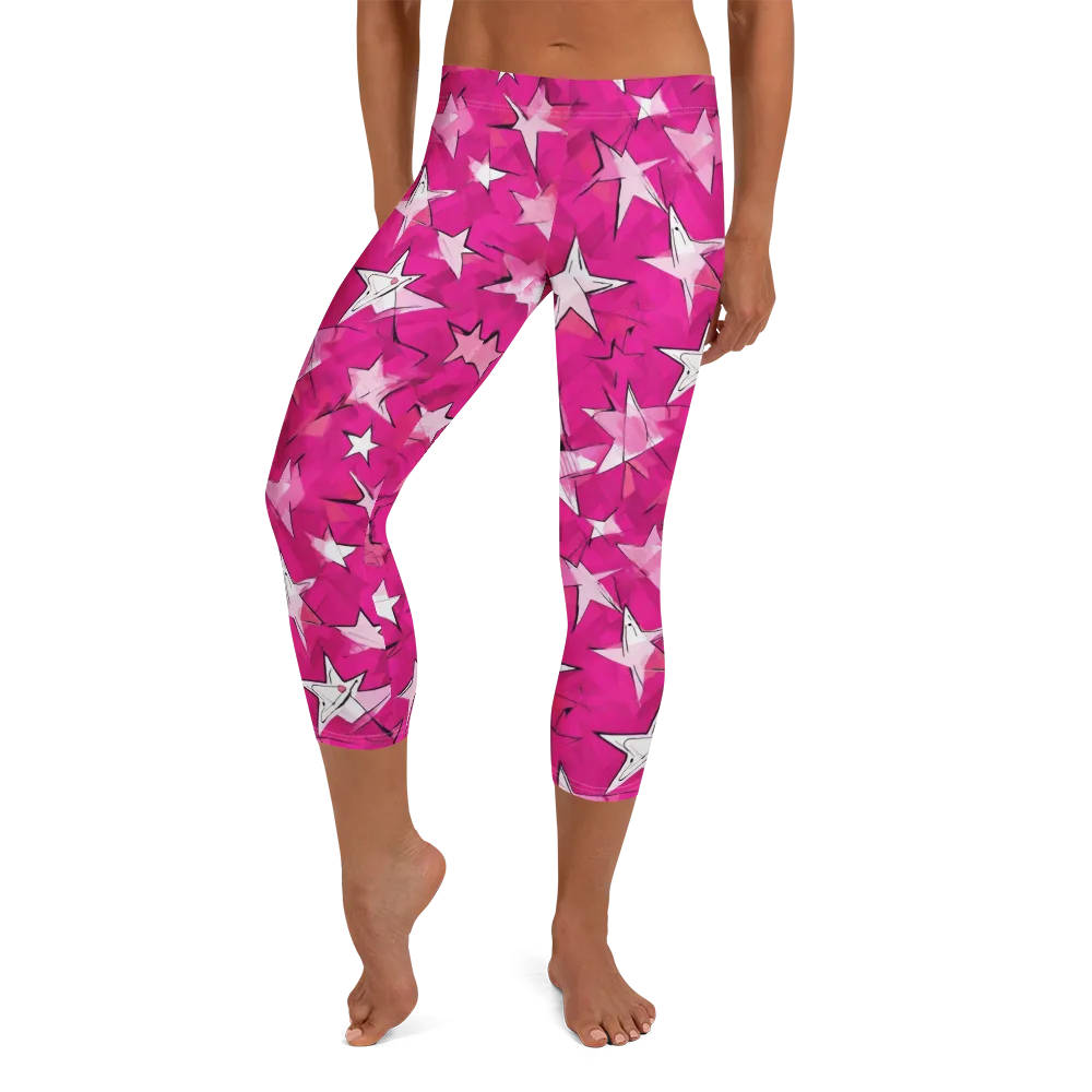Cosmic Crush on Capri Leggings — Front