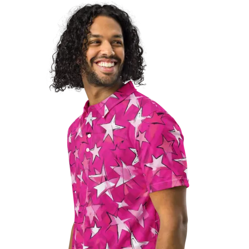 Cosmic Crush on a Men's Slim Fit Polo Shirt