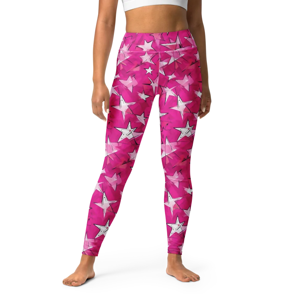 Cosmic Crush on Yoga Leggings — Front