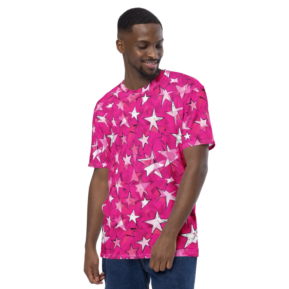 Cosmic Crush on Men's Crew Neck T-Shirt — Left