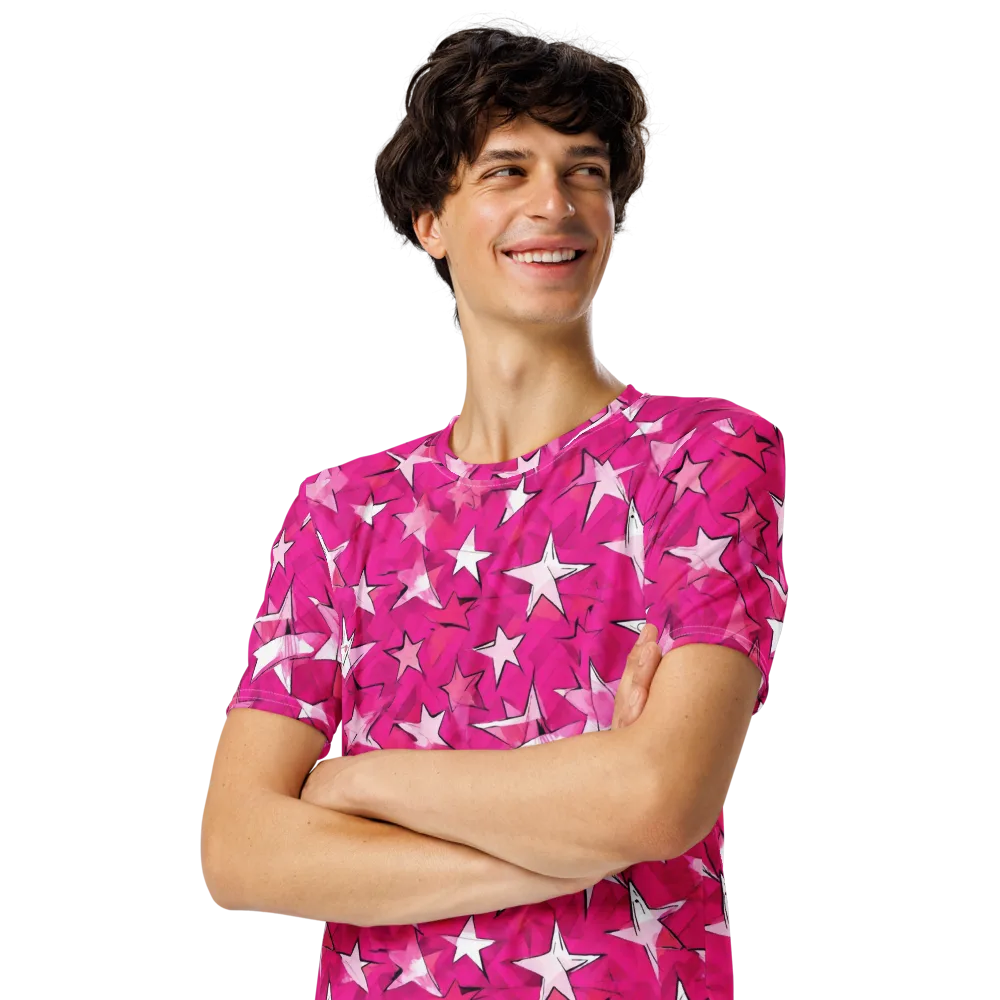 Cosmic Crush on Men's Crew Neck T-Shirt — Left Front