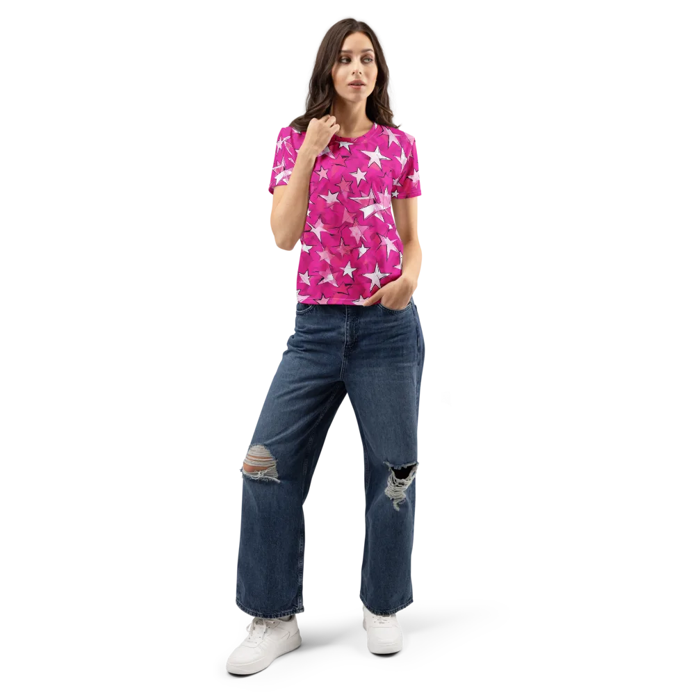 Cosmic Crush on Women's Crew Neck T-Shirt — Front