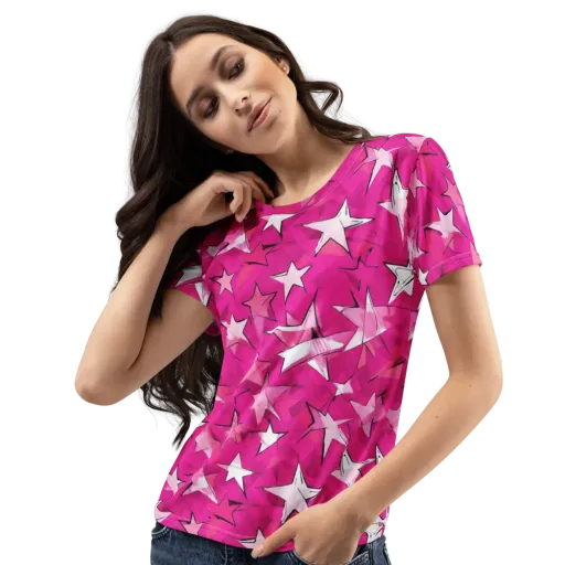 Cosmic Crush on a Women's Crew Neck T-Shirt