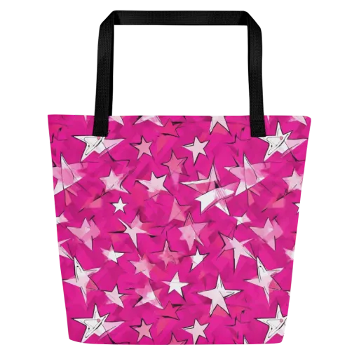 Cosmic Crush on a Large Tote Bag W/ Pocket