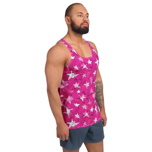Cosmic Crush on a Men's Tank Top