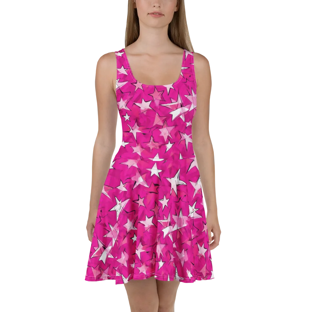 Cosmic Crush on Skater Dress — Front