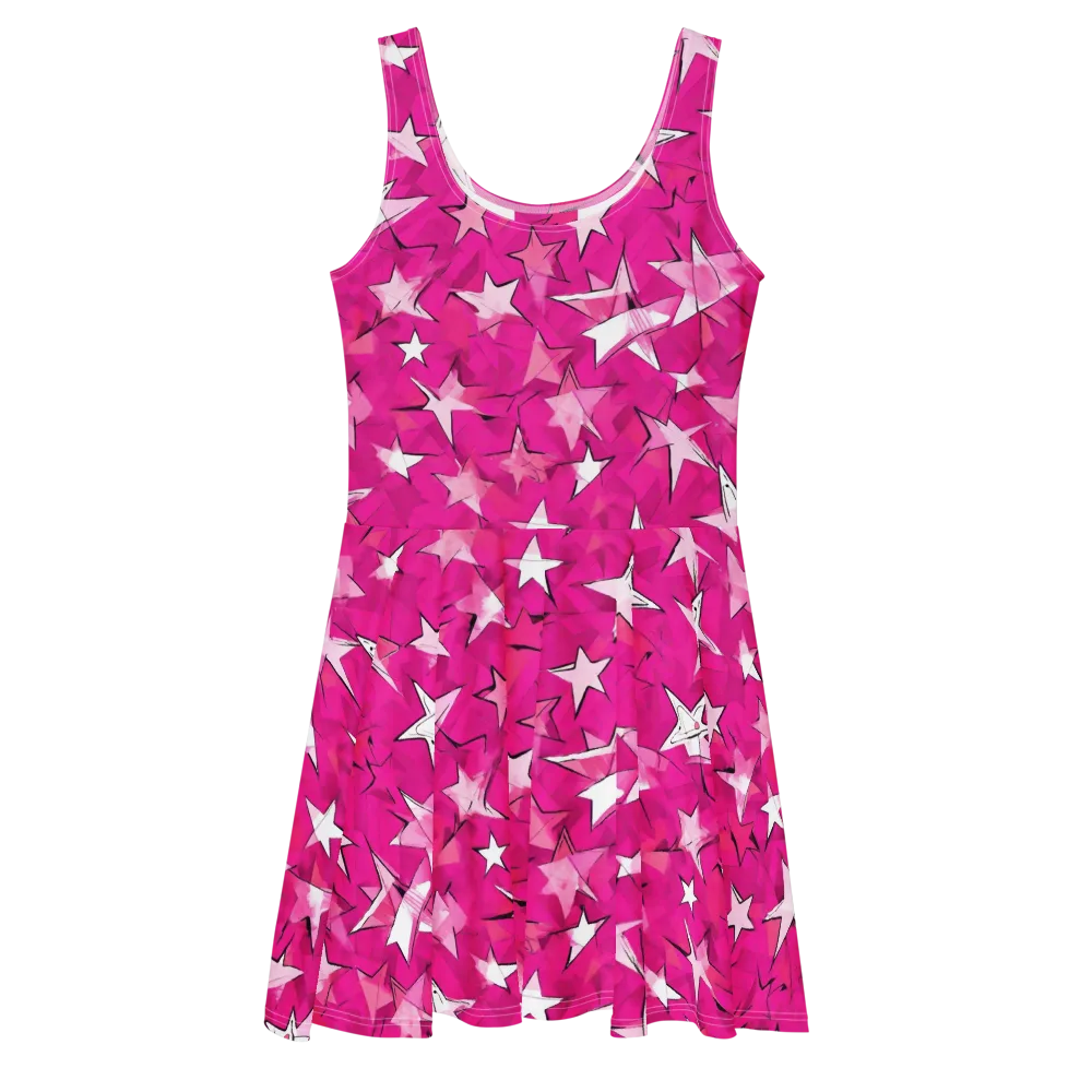 Cosmic Crush on Skater Dress — Front