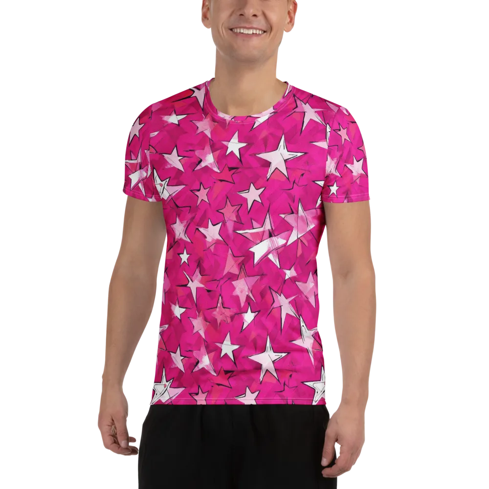 Cosmic Crush on Men's Athletic T-Shirt — Front