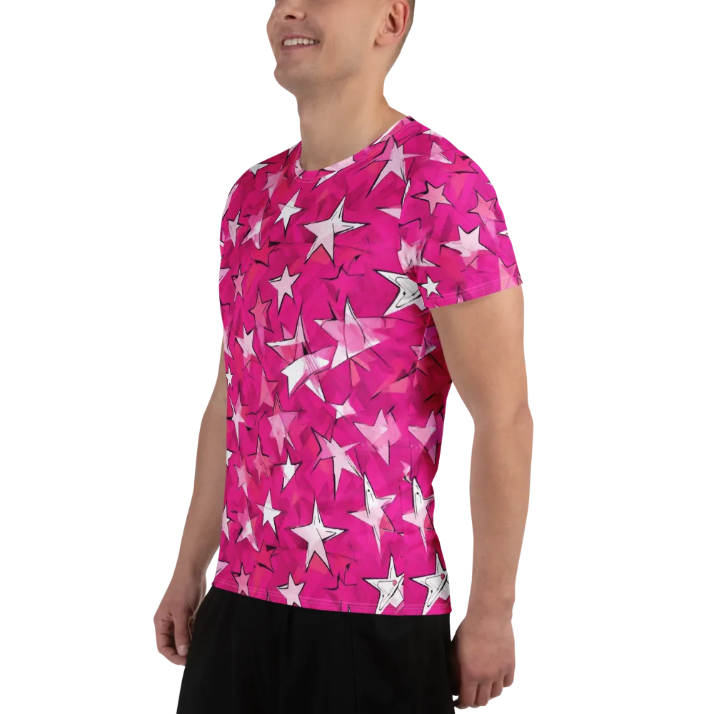 Cosmic Crush on Men's Athletic T-Shirt — Left