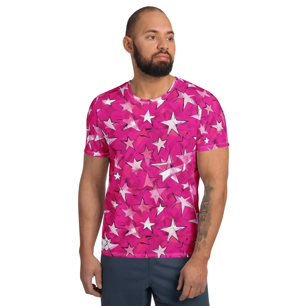 Cosmic Crush on Men's Athletic T-Shirt — Front