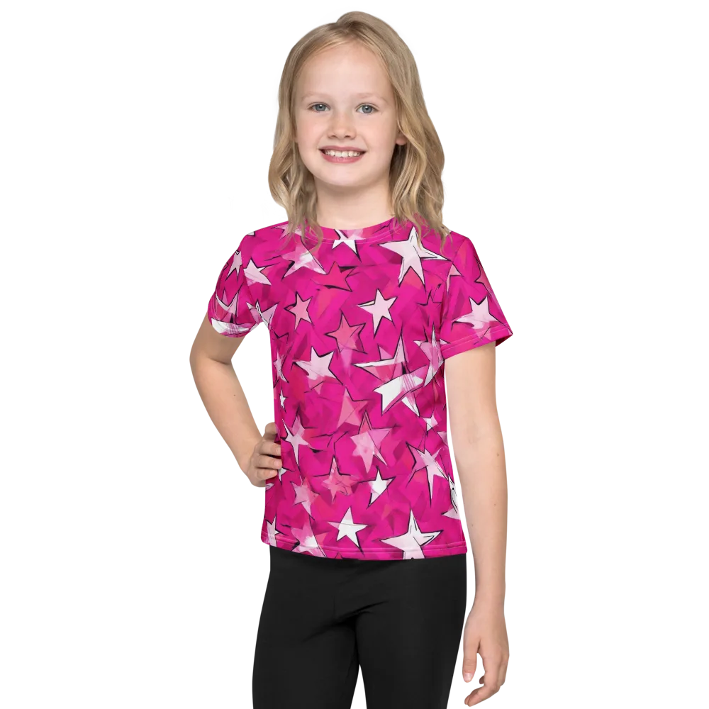 Cosmic Crush on Kids Crew Neck T-Shirt — Front