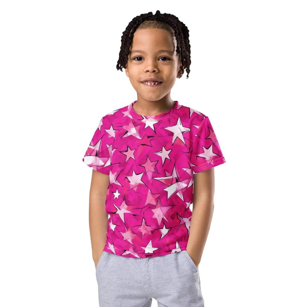 Cosmic Crush on Kids Crew Neck T-Shirt — Front