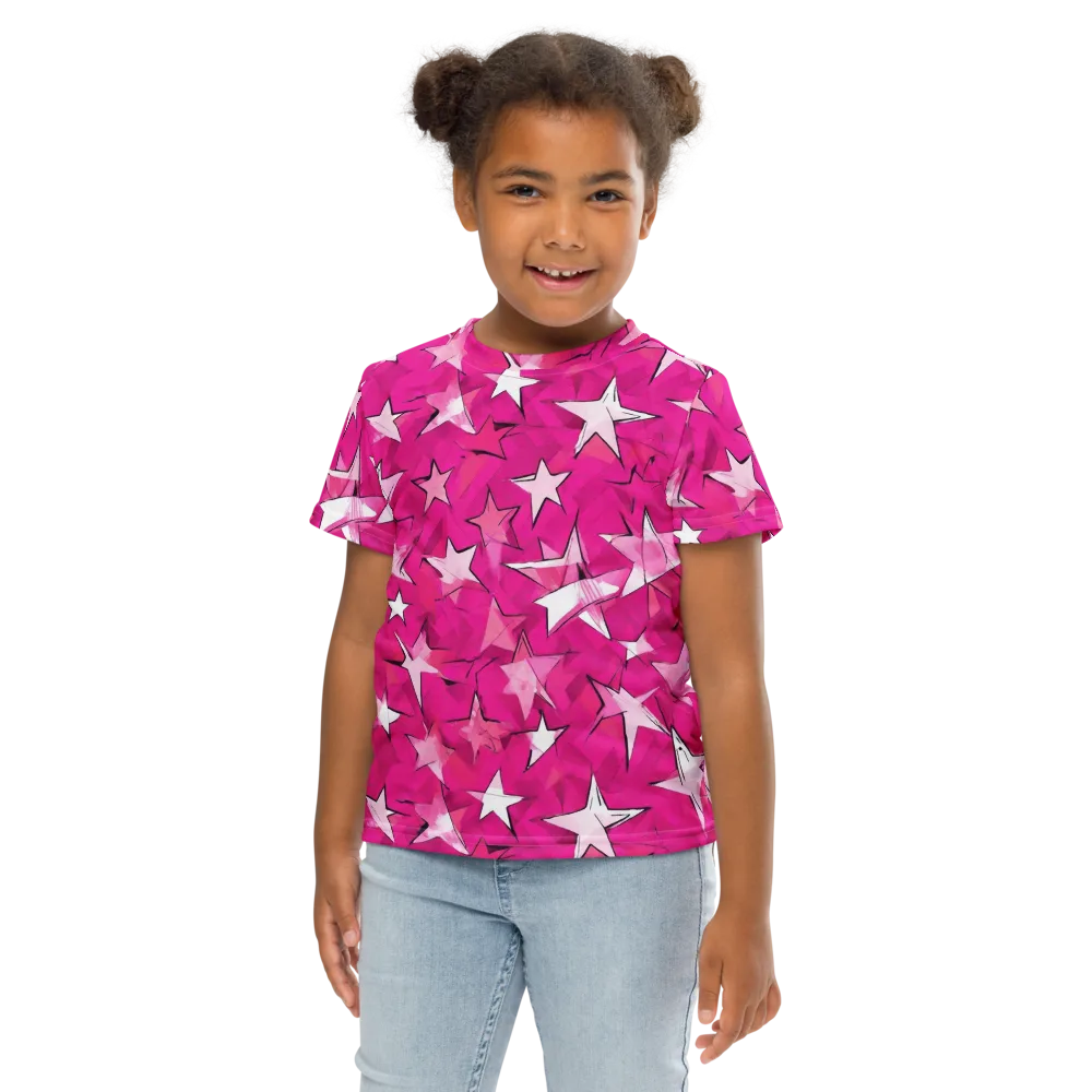 Cosmic Crush on Kids Crew Neck T-Shirt — Front