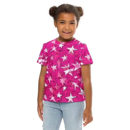 Cosmic Crush on a Kids Crew Neck T-Shirt