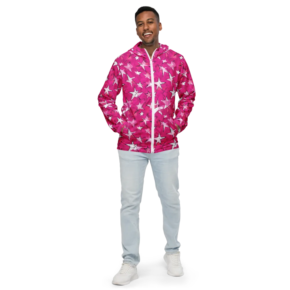 Cosmic Crush on Men's Windbreaker — Front