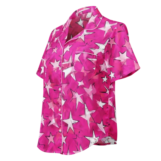 Cosmic Crush on a Women's Short Sleeve Pajama Top