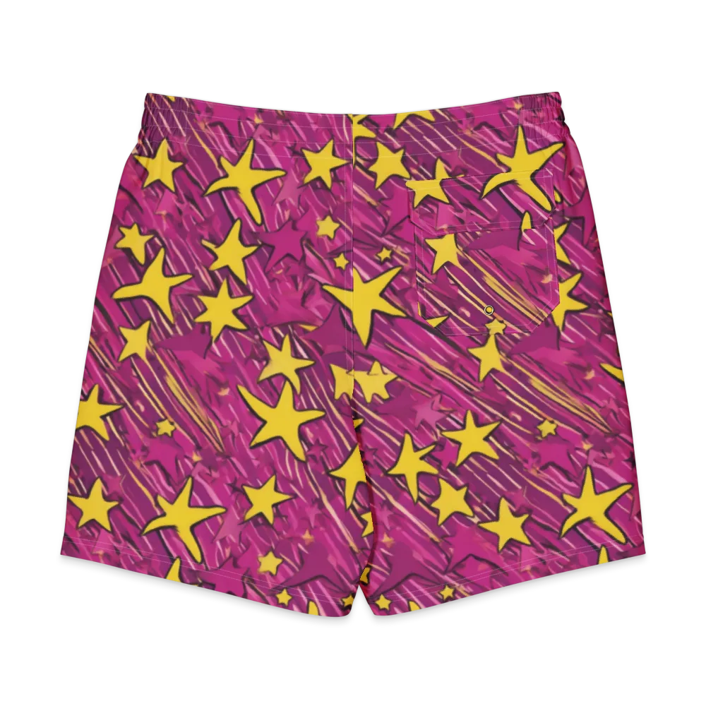 Electric Starburst on Men's Board Shorts — Back