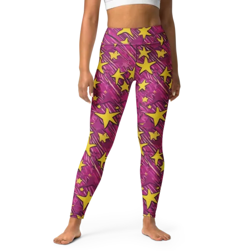 Electric Starburst on a Yoga Leggings