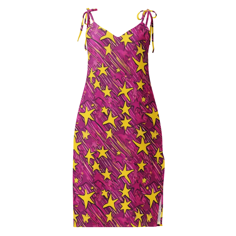 Electric Starburst on Slip Dress — Front