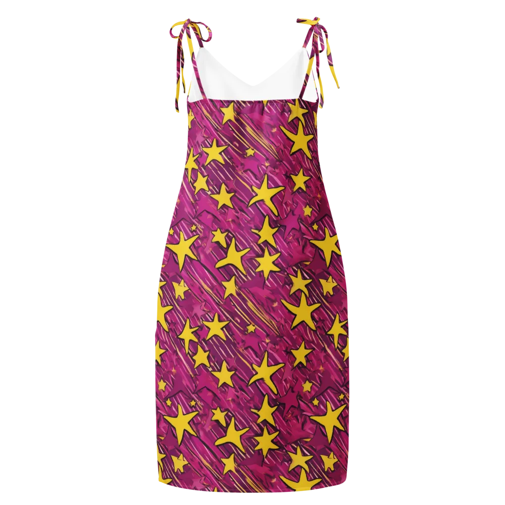 Electric Starburst on Slip Dress — Back