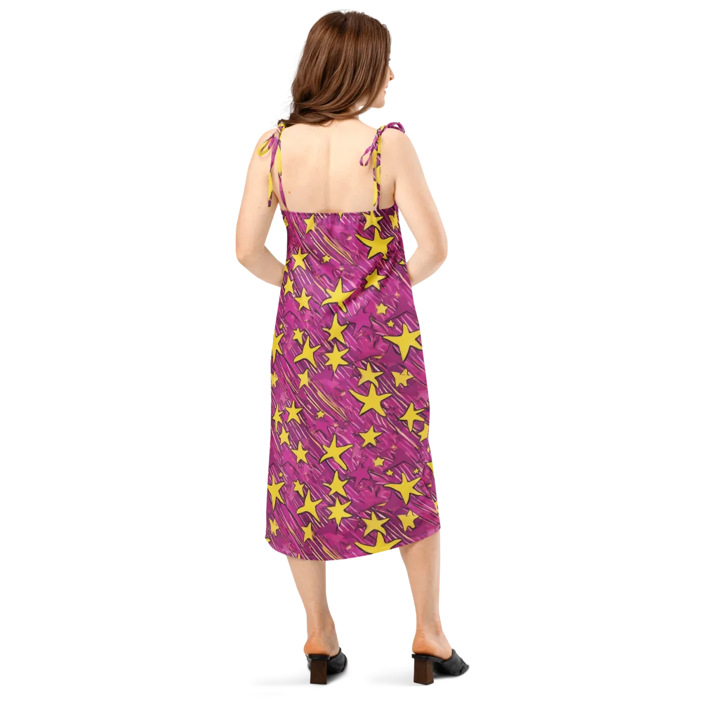 Electric Starburst on Slip Dress — Back