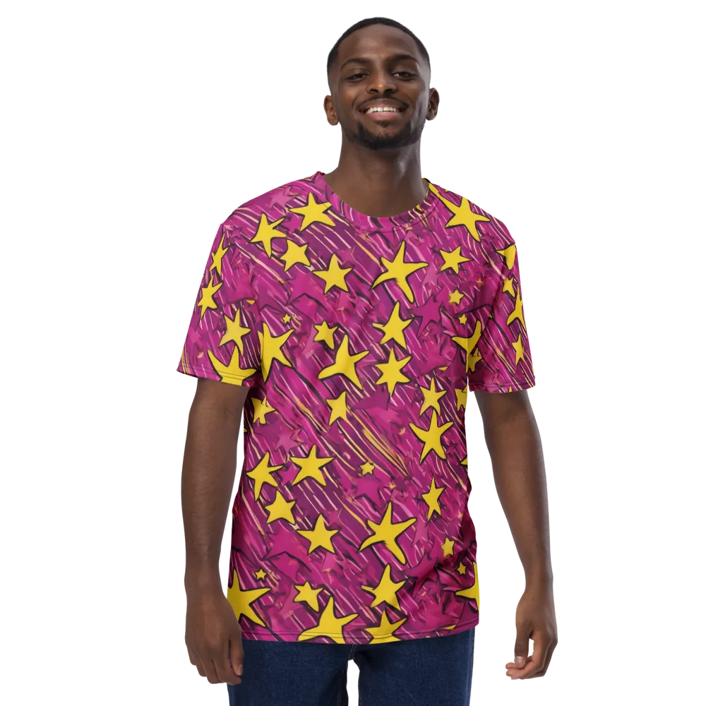 Electric Starburst on Men's Crew Neck T-Shirt — Front