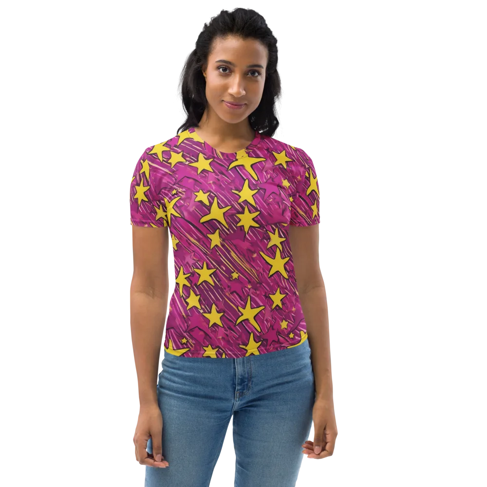 Electric Starburst on Women's Crew Neck T-Shirt — Front