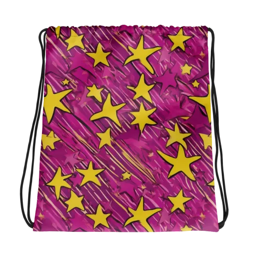 Electric Starburst on a Drawstring Bag