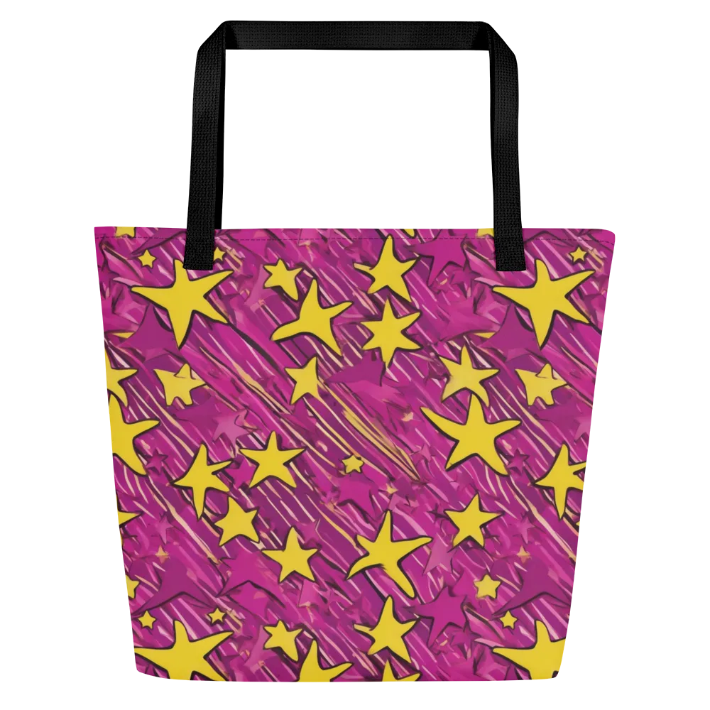 Electric Starburst on Large Tote Bag W/ Pocket — Front