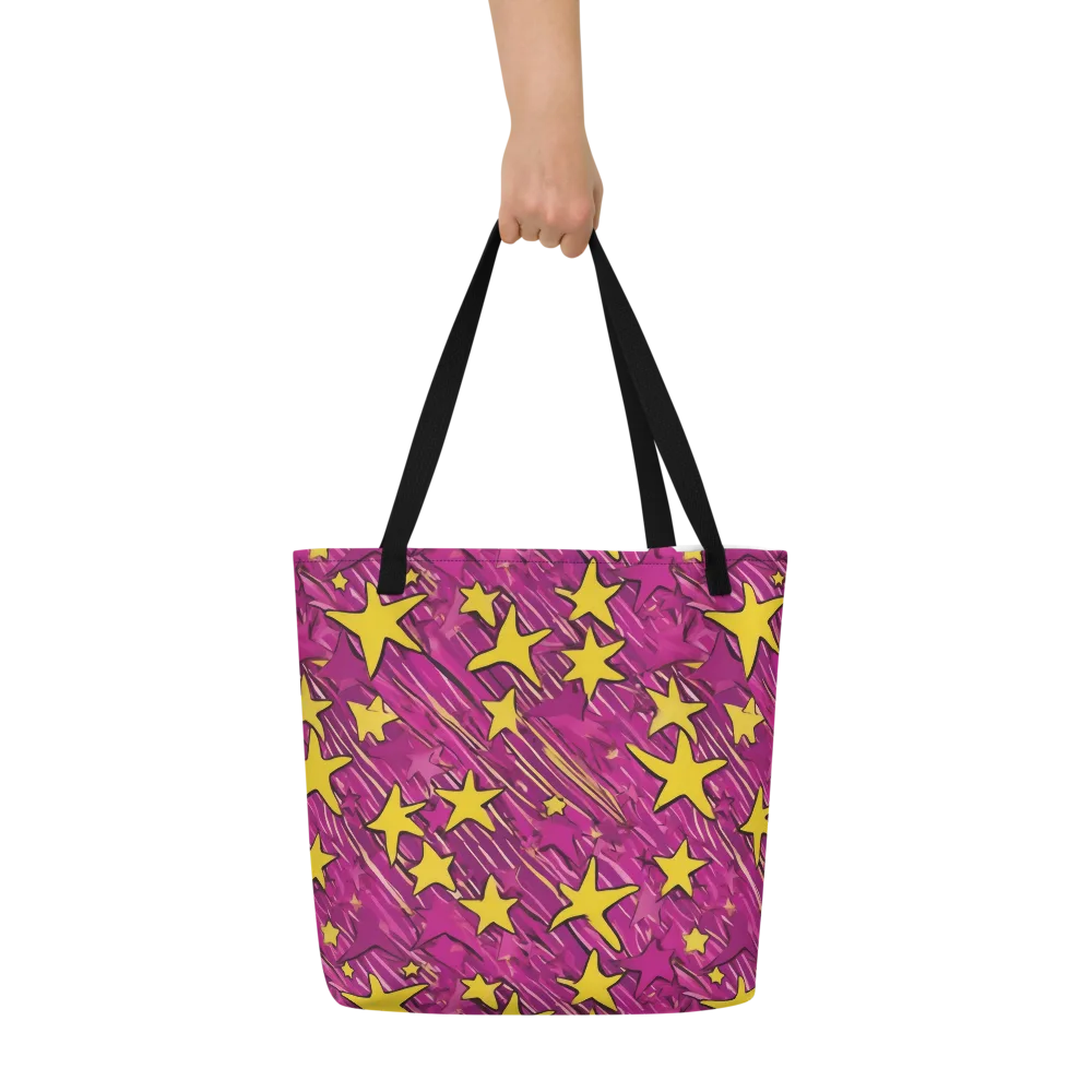 Electric Starburst on Large Tote Bag W/ Pocket — Front