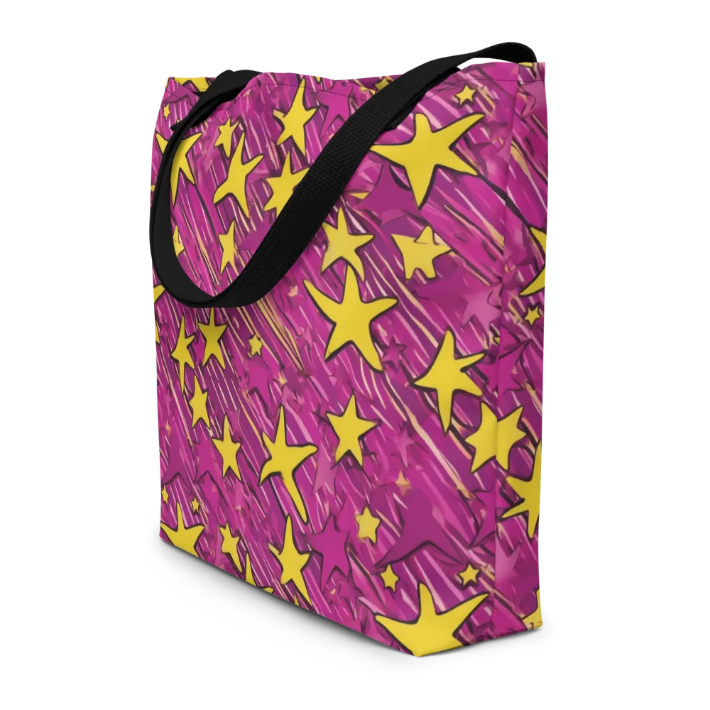 Electric Starburst on Large Tote Bag W/ Pocket — Front
