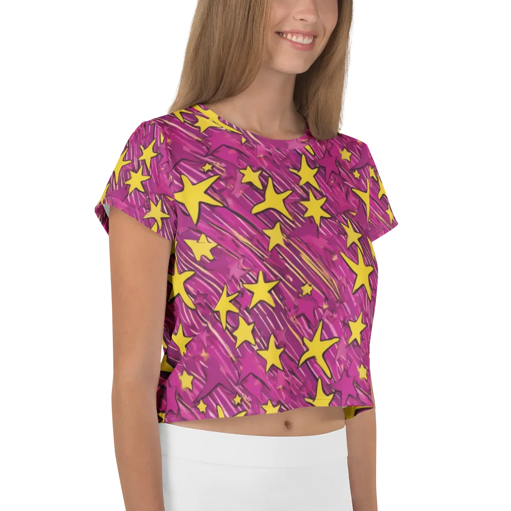 Electric Starburst on Crop Tee — Right