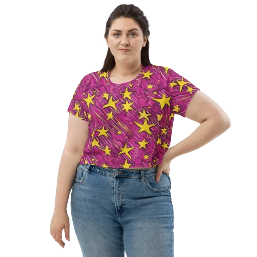 Electric Starburst on a Crop Tee