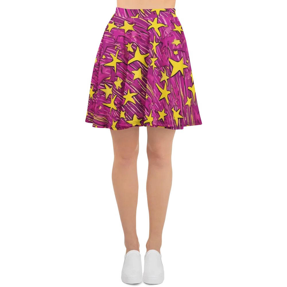 Electric Starburst on Skater Skirt — Front