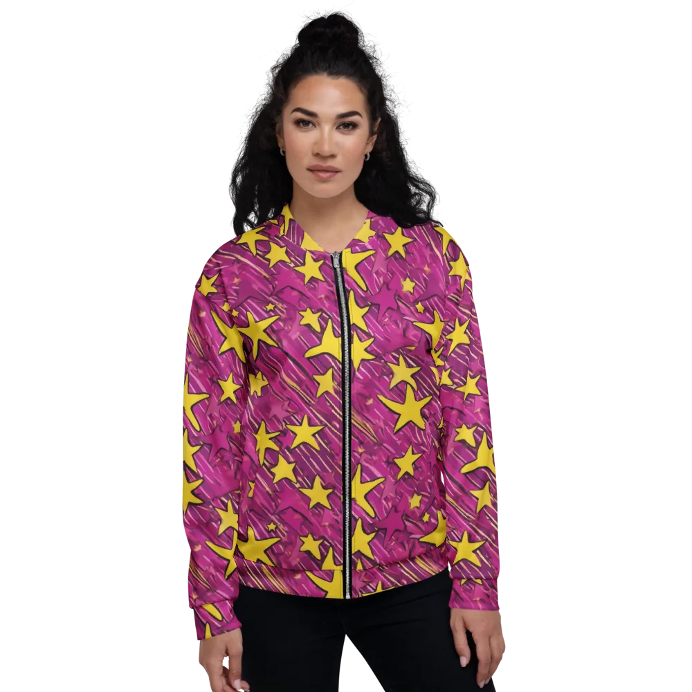 Electric Starburst on Bomber Jacket — Front