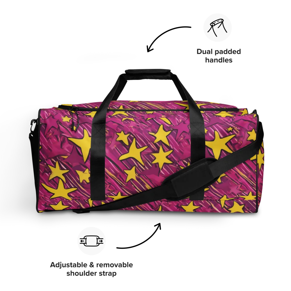 Electric Starburst on Duffle Bag — Front
