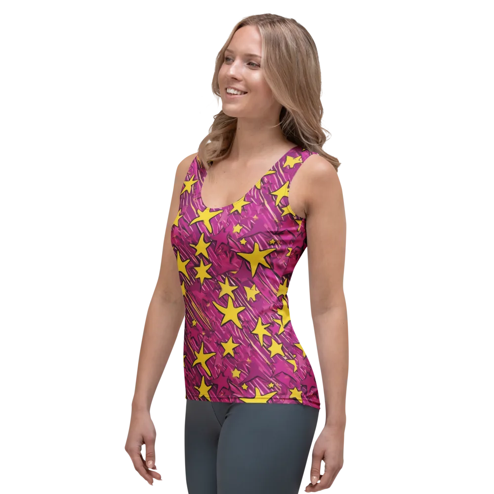 Electric Starburst on Women's Tank Top — Left Front