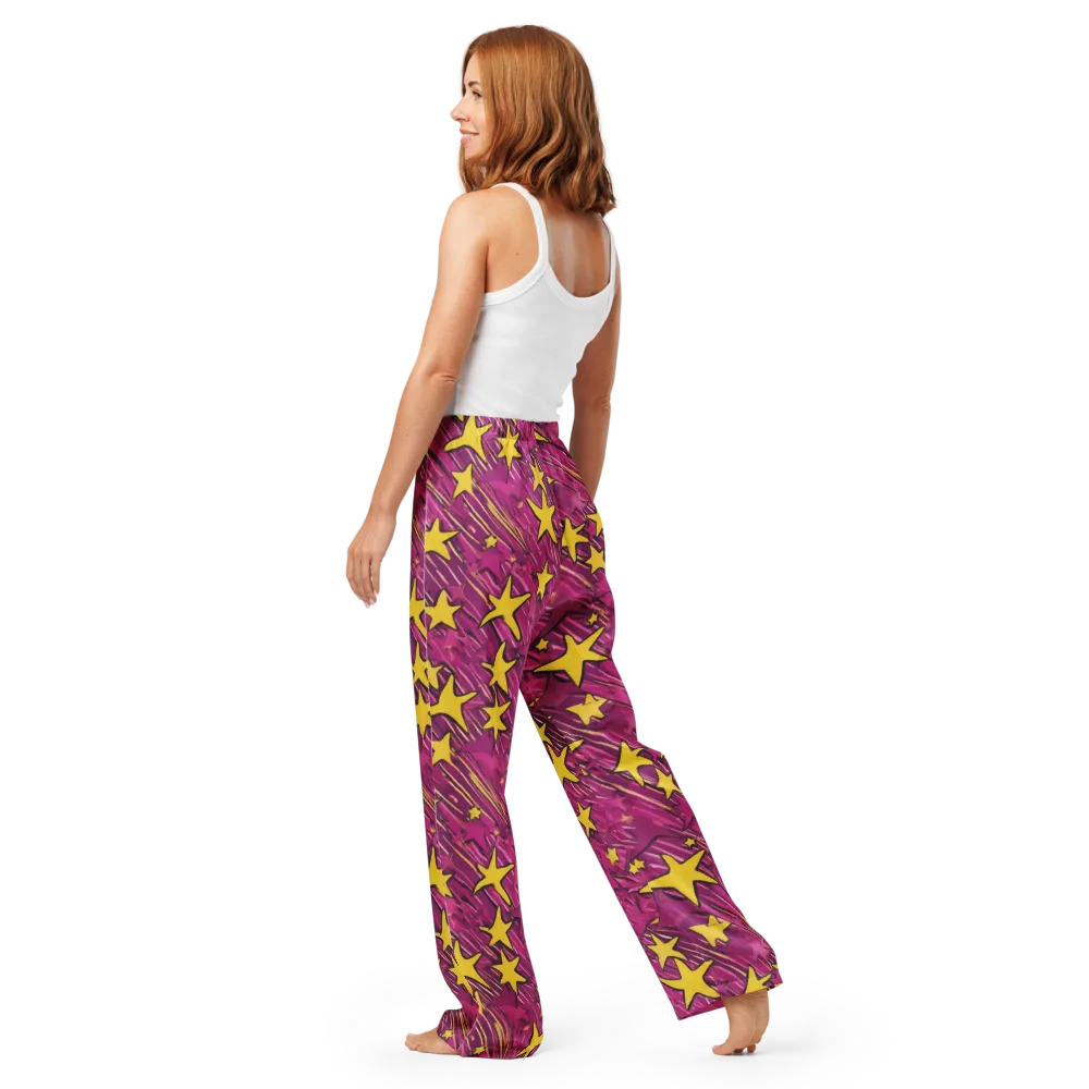 Electric Starburst on Women's Pajama Pants — Back