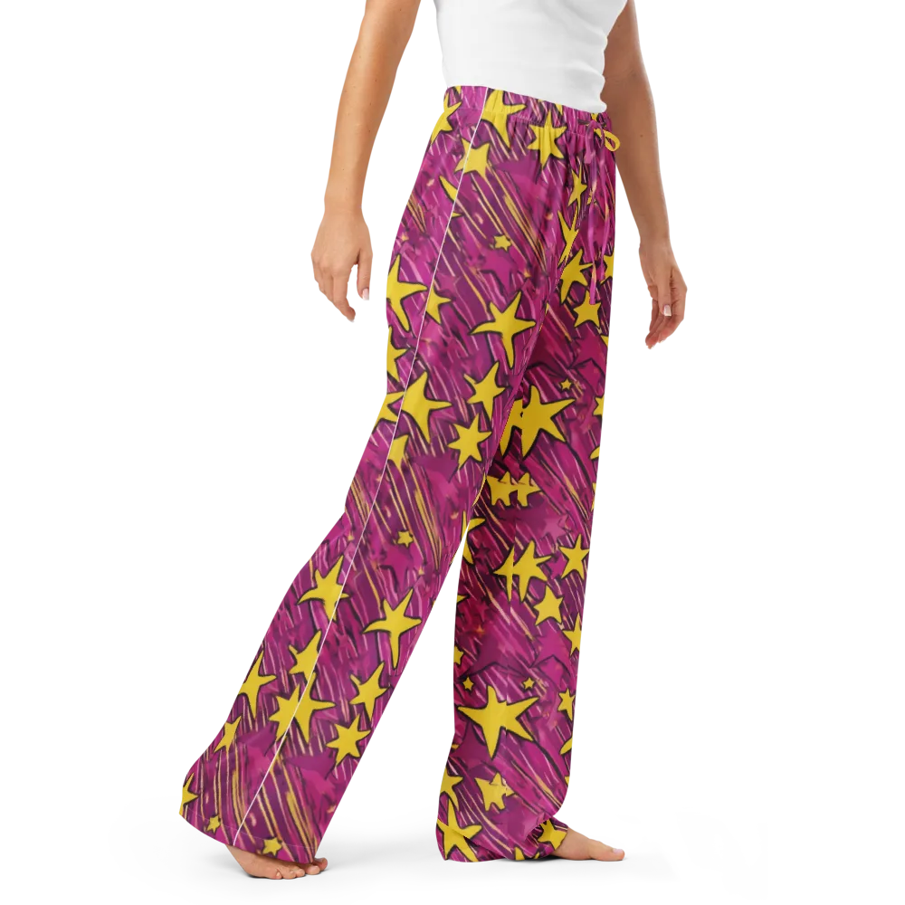 Electric Starburst on Women's Pajama Pants — Right Front
