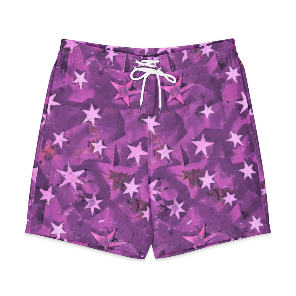 Cosmic Grape on Men's Board Shorts — Front