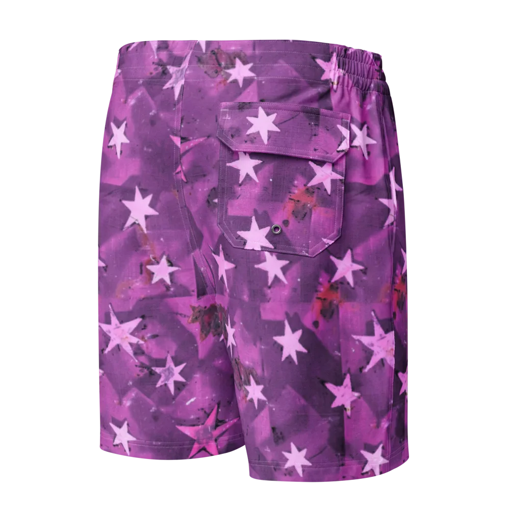 Cosmic Grape on Men's Board Shorts — Back