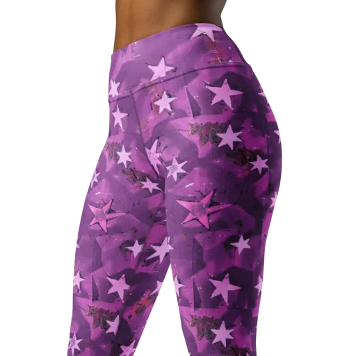 Cosmic Grape on a Yoga Leggings