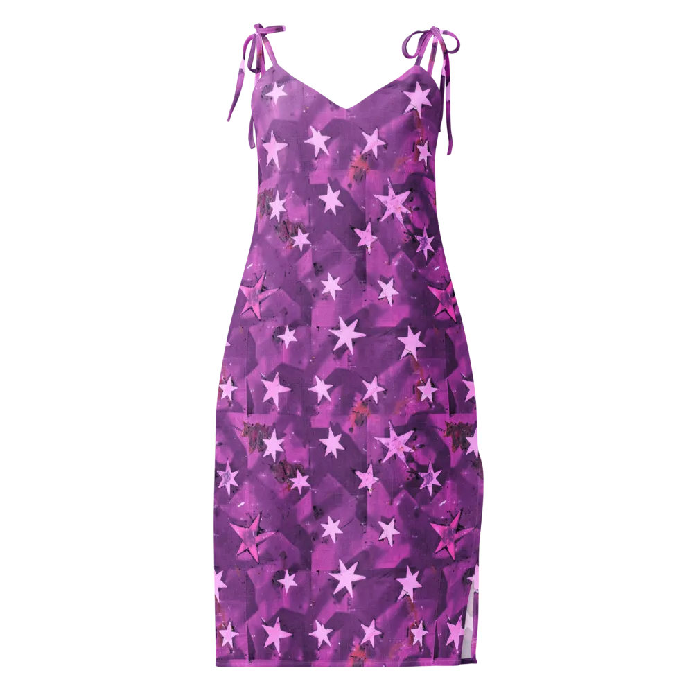 Cosmic Grape on Slip Dress — Front